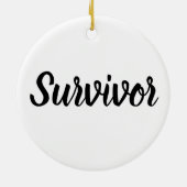 Melanoma Skin Cancer Awareness Plaid Black Ribbon セラミックオーナメント (裏面)