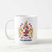 Melbourne, Australia - coat of arms コーヒーマグカップ (左)