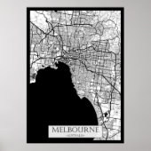 Melbourne Australia Map ポスター (正面)