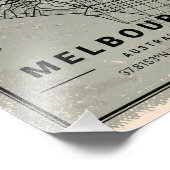 Melbourne australia map print poster canvas フォトプリント            (角)