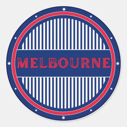 Melbourne City Pride Emblem – Australian Identity ラウンドシール (正面)