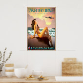 Melbourne Florida Eastern Air Lines Travel Poster ポスター (キッチン)