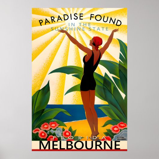 Melbourne Florida Travel Poster New Brevard County ポスター (正面)