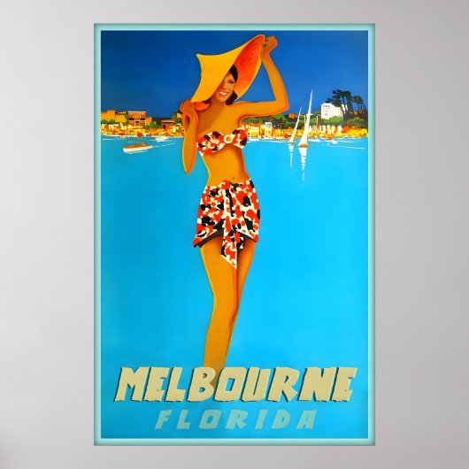 Melbourne Florida Travel Poster New Brevard County ポスター (正面)