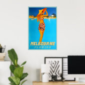 Melbourne Florida Travel Poster New Brevard County ポスター (ホームオフィス)