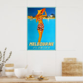 Melbourne Florida Travel Poster New Brevard County ポスター (キッチン)