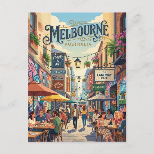 Melbourne Lanes Australia ポストカード (正面)