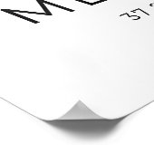 Melbourne Skyline Poster - Hand-Sketched Cityscape ポスター (角)