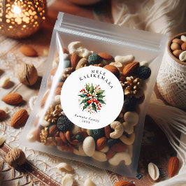  Mele Kalikemaka Holiday Custom Text ラウンドシール