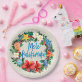 Mele Kalikimakaのハワイのクリスマスのリース ペーパープレート (パーティー)