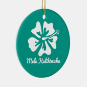 Mele Kalikimakaのハワイの花のクリスマスの休日 セラミックオーナメント (右)