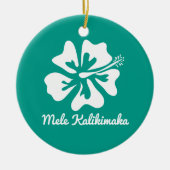 Mele Kalikimakaのハワイの花のクリスマスの休日 セラミックオーナメント (正面)