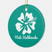 Mele Kalikimakaのハワイの花のクリスマスの休日 セラミックオーナメント (左)