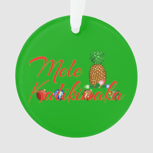 Mele Kalikimakaのハワイアンのパイナップル オーナメント (正面)
