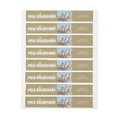 Mele Kalikimakaの白熱クリスマスの写真の宛名ラベル ラップアラウンドラベル (シート)