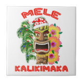 Mele KalikimakaサンタクロースTiki タイル (正面)