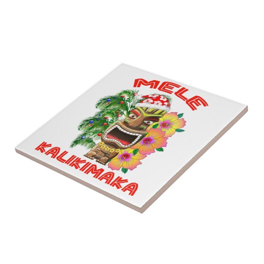 Mele KalikimakaサンタクロースTiki タイル (側面)