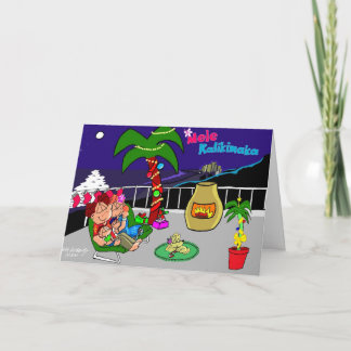 Mele Kalikimaka都市は挨拶状をつけます シーズンカード