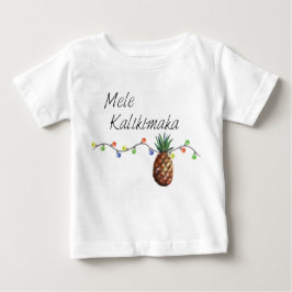 Mele Kalikimaka -クリスマスのベビーのワイシャツ ベビーTシャツ
