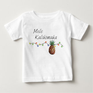 Mele Kalikimaka -クリスマスのベビーのワイシャツ ベビーTシャツ