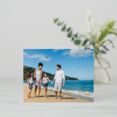 Mele Kalikimaka | クリスマスの家族写真ポストカード 箔シーズンポストカード (立ち正面)