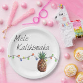 Mele Kalikimaka -クリスマスの紙皿 ペーパープレート (パーティー)