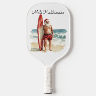 Mele Kalikimaka - サーフィンサンタピックルボールセット ピックルボールラケット