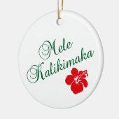 Mele Kalikimaka セラミックオーナメント (左)