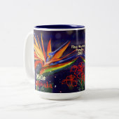 Mele Kalikimaka Bird of Paradise Hawaiian Souvenir ツートーンマグカップ (正面左)