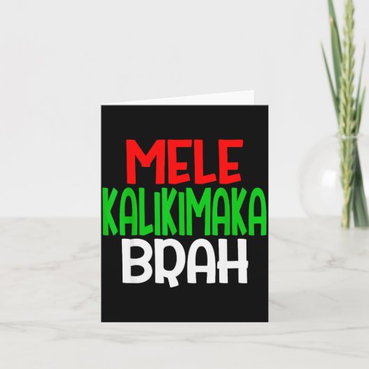 Mele Kalikimaka Brah - Funny Hawaiian Island Chris カード (正面)