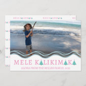 Mele Kalikimaka Christmas Photo Collage シーズンカード (正面/裏面)