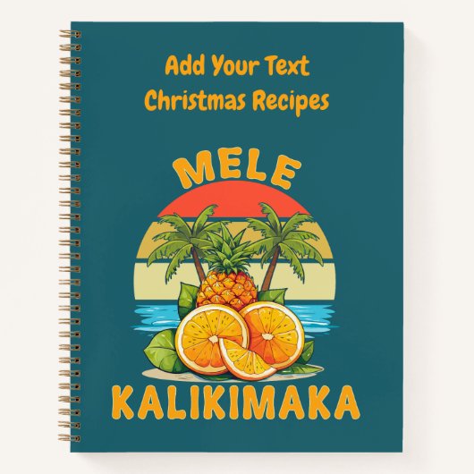 Mele Kalikimaka Christmas Recipes  ノートブック (正面)