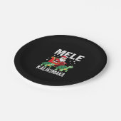 Mele Kalikimaka Christmas Shirt � Santa Sleigh Sea ペーパープレート (アングル)