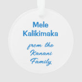 Mele Kalikimaka Hawaiian Beach Christmas Wreath オーナメント (裏面)