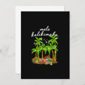 Mele Kalikimaka Hawaiian Christmas Palm Tree Light 招待状 (正面/裏面)