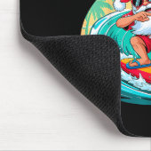 Mele Kalikimaka Hawaiian Christmas Santa Surfing B マウスパッド (コーナー)