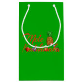 Mele Kalikimaka Hawaiian Pineapple スモールペーパーバッグ (裏面)