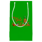 Mele Kalikimaka Hawaiian Pineapple スモールペーパーバッグ (正面)