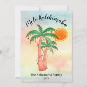 Mele Kalikimaka Palm Trees シーズンカード (正面)