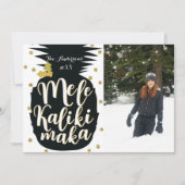 Mele Kalikimaka Pineappleクリスマスフォトカード シーズンカード (正面)