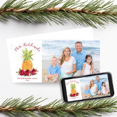 Mele Kalikimaka Pineappleクリスマスフォト シーズンカード