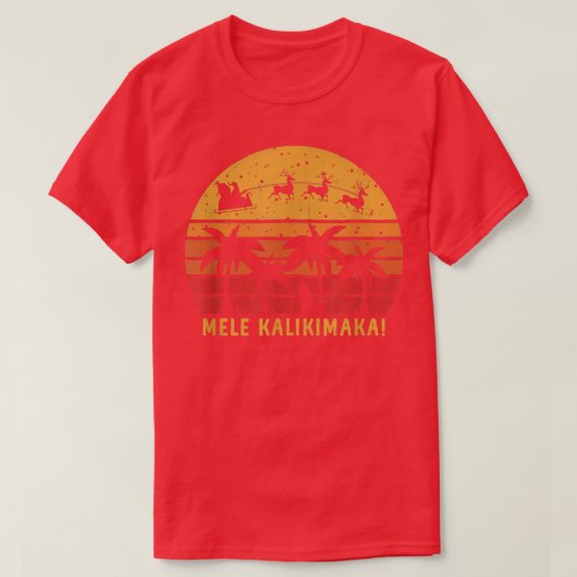 Mele Kalikimaka Retro Hawaiian Christmas Family Va Tシャツ (デザイン正面)