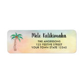 Mele Kalikimaka Return Address  ラベル (正面)