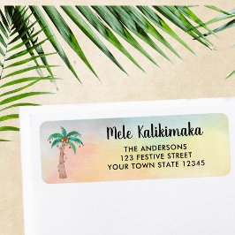 Mele Kalikimaka Return Address  ラベル