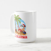 Mele Kalikimaka Santa Christmas コーヒーマグカップ (正面左)