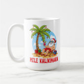 Mele Kalikimaka Santa Christmas コーヒーマグカップ (左)