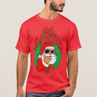 Mele Kalikimaka Santa Christmas Pajamas Hawaii Xma Tシャツ