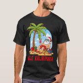 Mele Kalikimaka Santa Christmas Tシャツ (正面)
