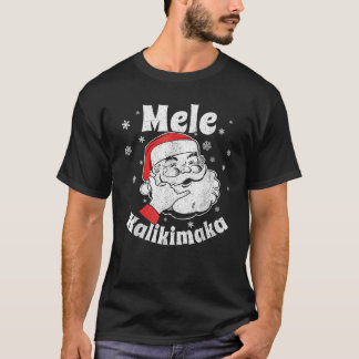 Mele Kalikimaka Santa Claus Shaka Hawaiian Christm Tシャツ
