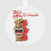 Mele Kalikimaka Santa Tiki オーナメント (裏面)